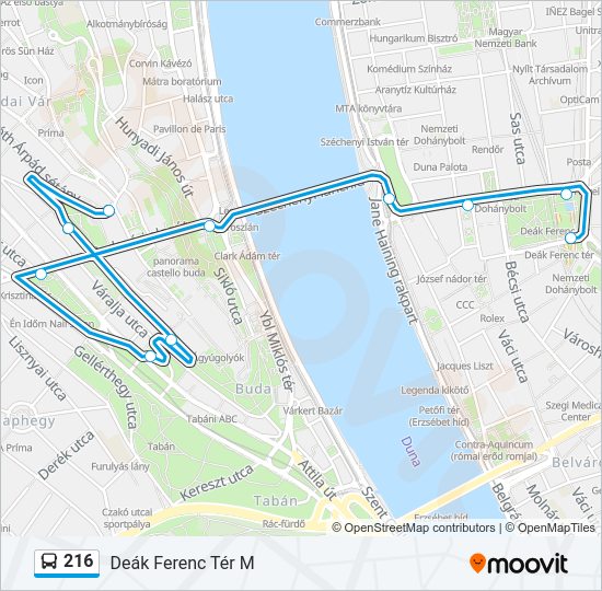 216 bus Line Map