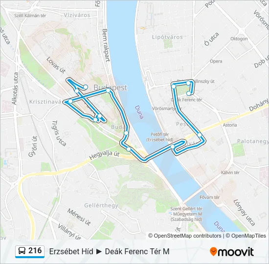 216 Bus Line Map