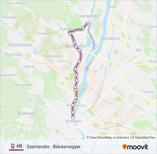 H5 vasút Vonal Térkép