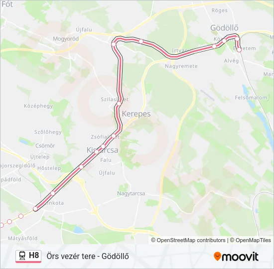 H8 Train Line Map