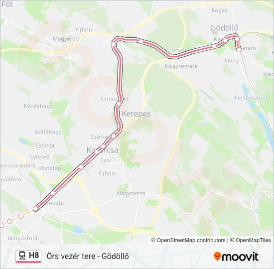H8 Train Line Map