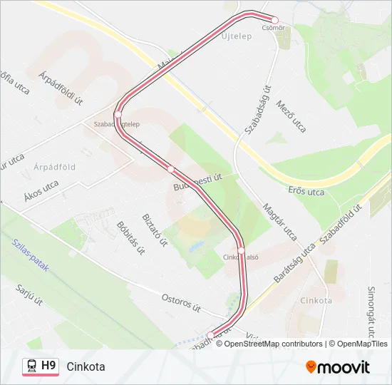 H9 Train Line Map