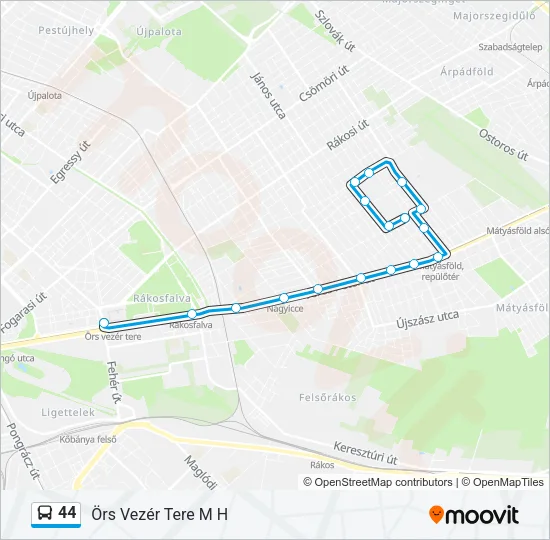 44 Bus Line Map