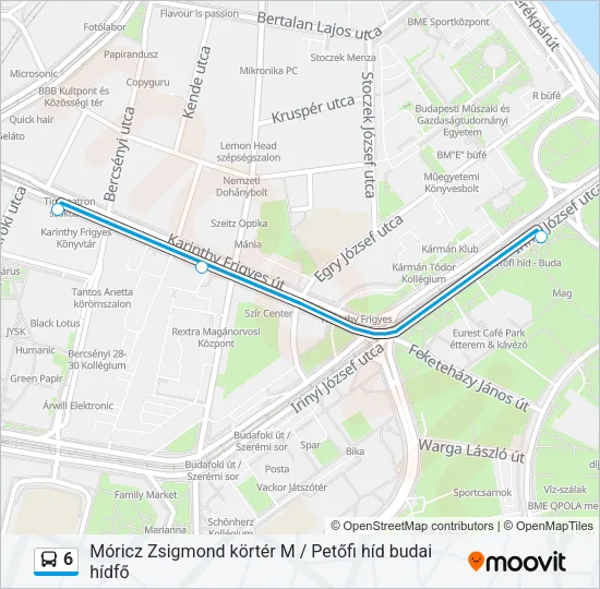 6 Bus Line Map