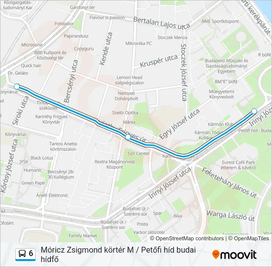 6 Bus Line Map