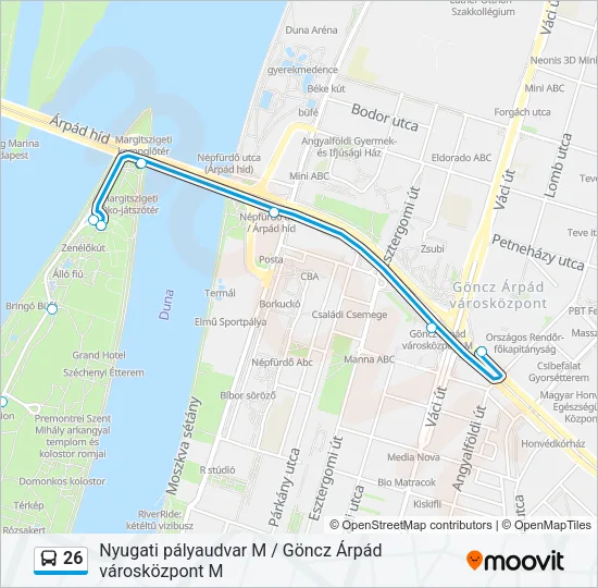 26 Bus Line Map