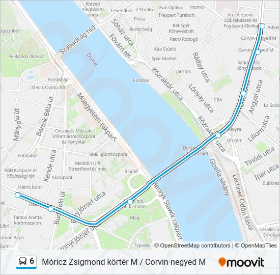 6 Bus Line Map