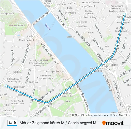 6 Bus Line Map
