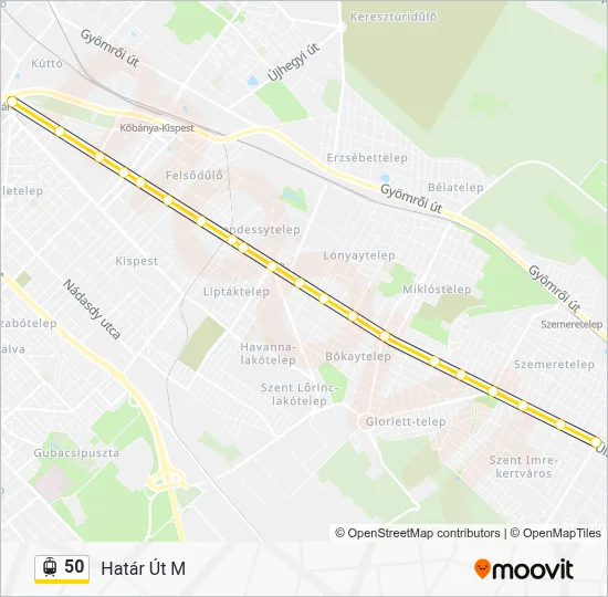 50 Light Rail Line Map