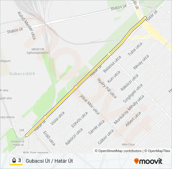 3 Light Rail Line Map