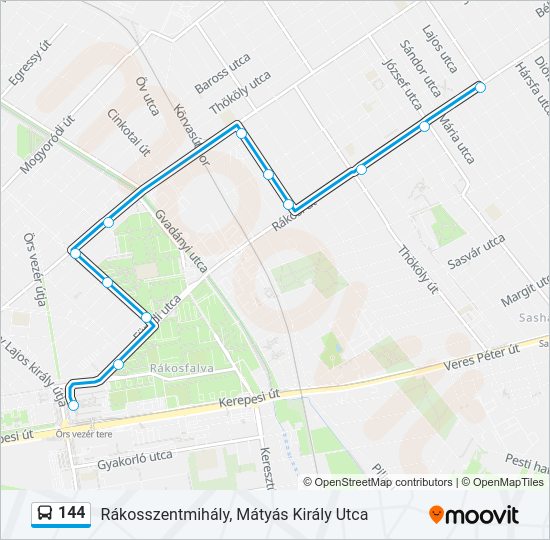 144 bus Line Map