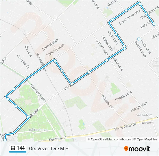 144 Bus Line Map