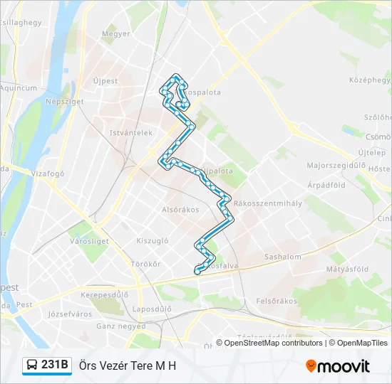 231B Bus Line Map