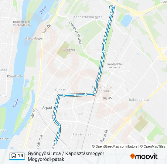 14 Bus Line Map