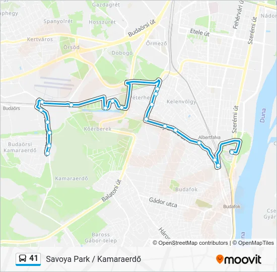 41 Bus Line Map