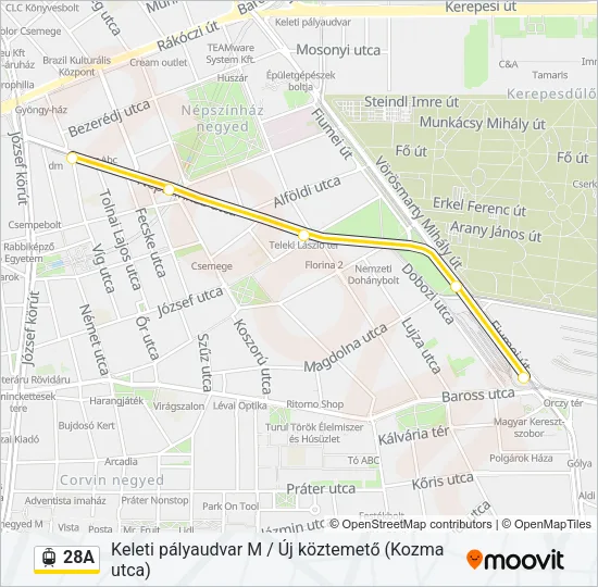 28A Light Rail Line Map