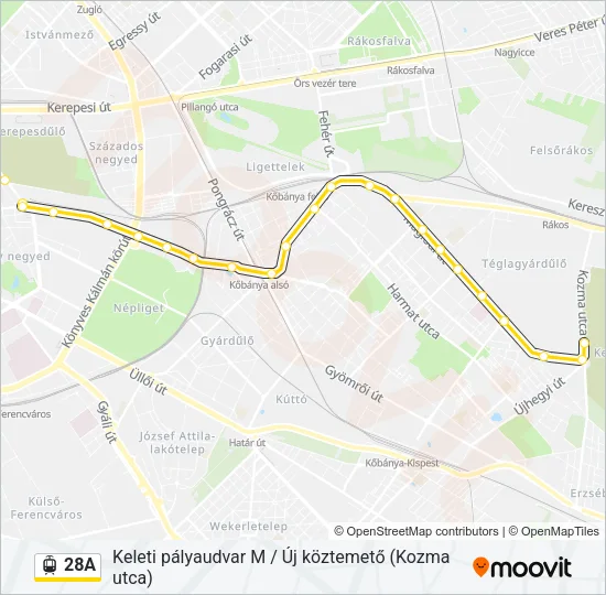 28A Light Rail Line Map