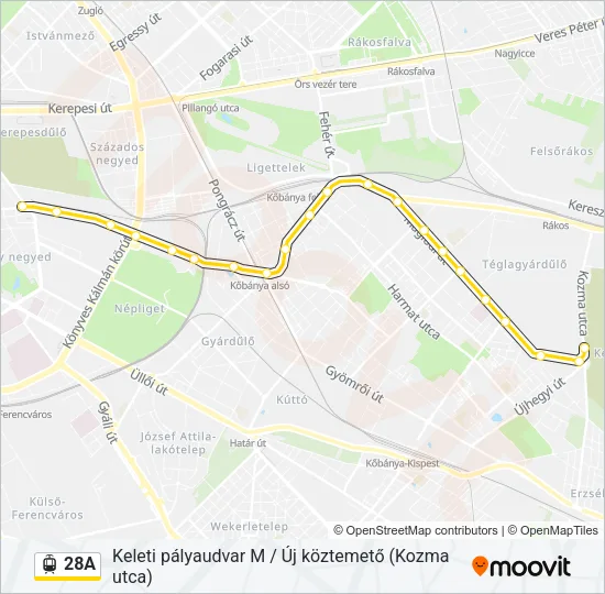 28A Light Rail Line Map
