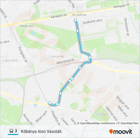 3 Bus Line Map
