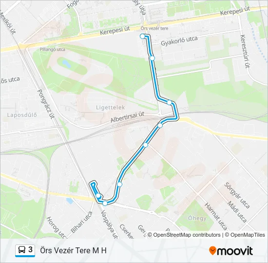 3 Bus Line Map