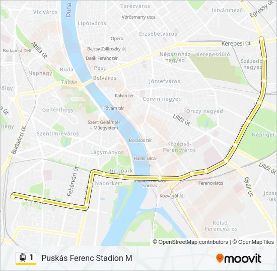 1 Light Rail Line Map