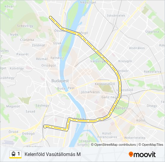 1 light rail Line Map