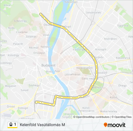 1 Light Rail Line Map