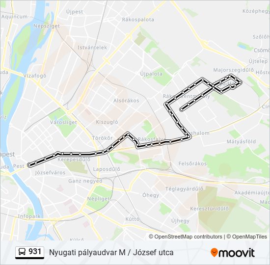 931 bus Line Map