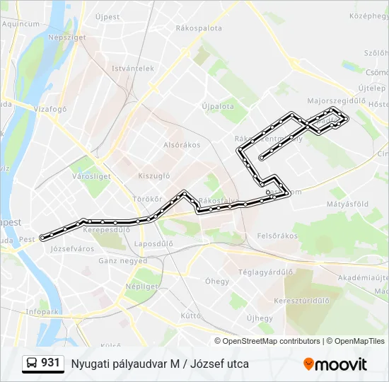 931 Bus Line Map