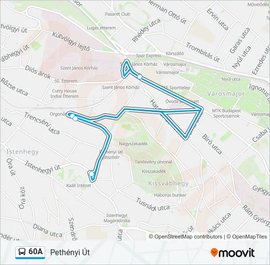 60A Bus Line Map