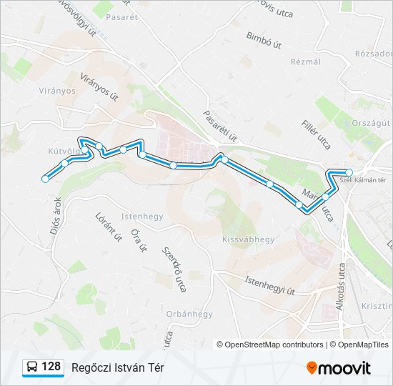 128 bus Line Map