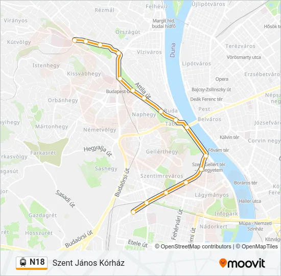 N18 Light Rail Line Map