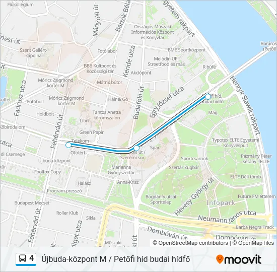 4 Bus Line Map