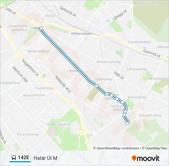 142E Bus Line Map