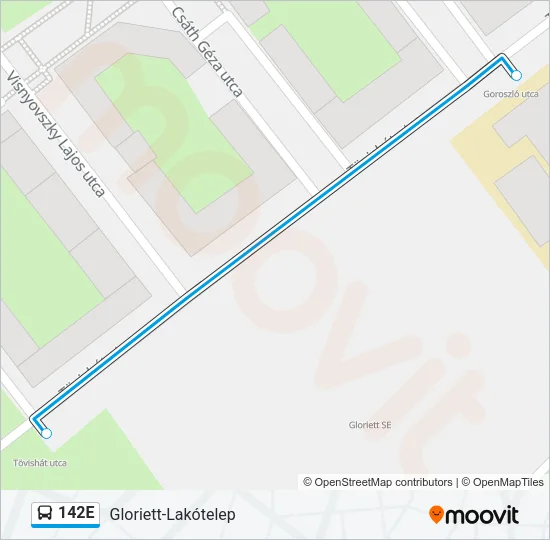 142E Bus Line Map