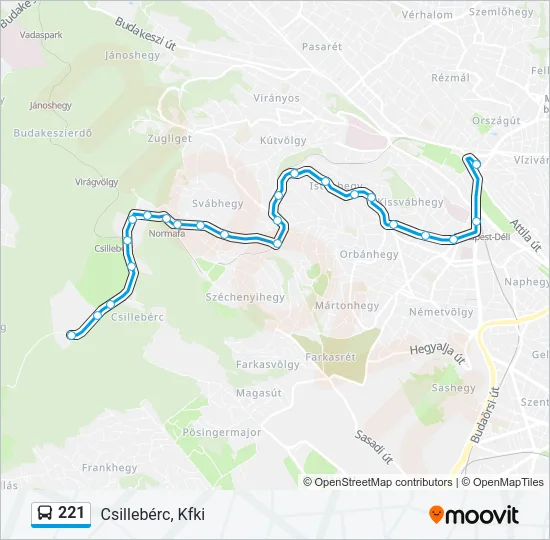 221 Bus Line Map