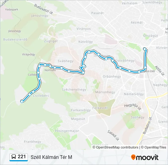 221 Bus Line Map