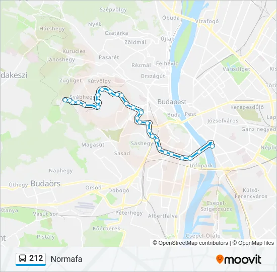 212 Bus Line Map