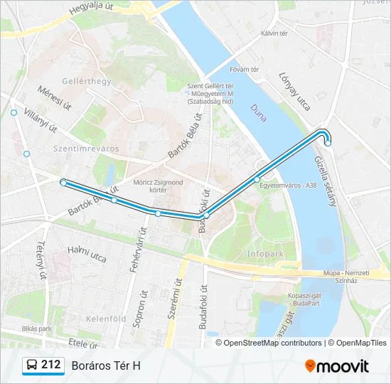 212 Bus Line Map