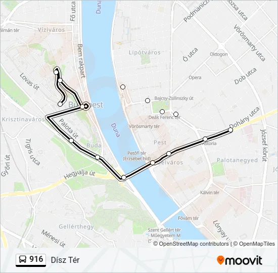 916 Bus Line Map
