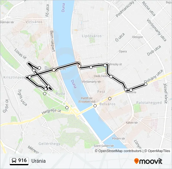 916 Bus Line Map