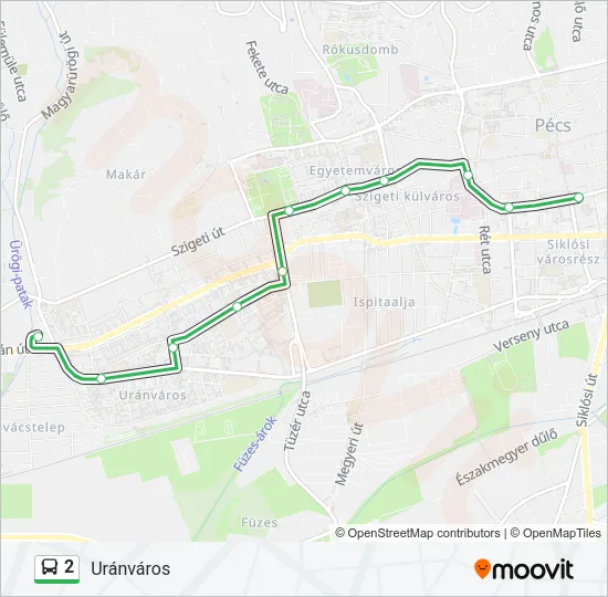 2 Bus Line Map