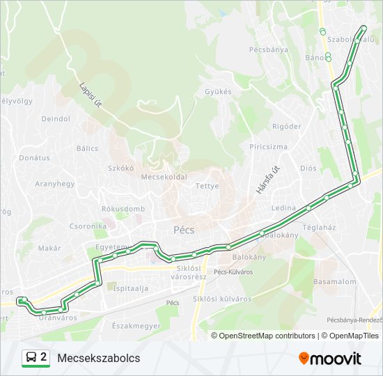 2 Bus Line Map