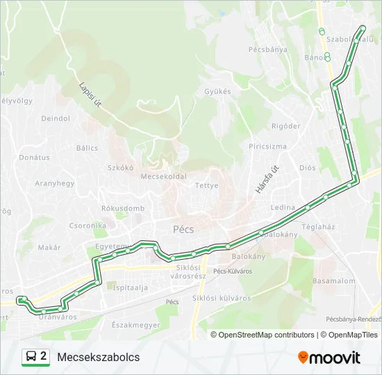 2 Bus Line Map