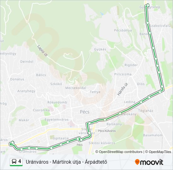 4 Bus Line Map