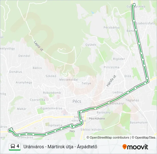 4 Bus Line Map
