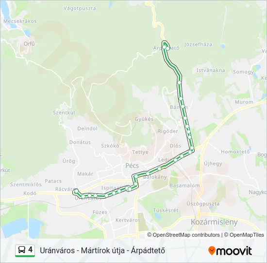 4 Bus Line Map