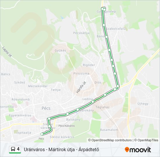 4 Bus Line Map