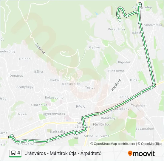 4 Bus Line Map