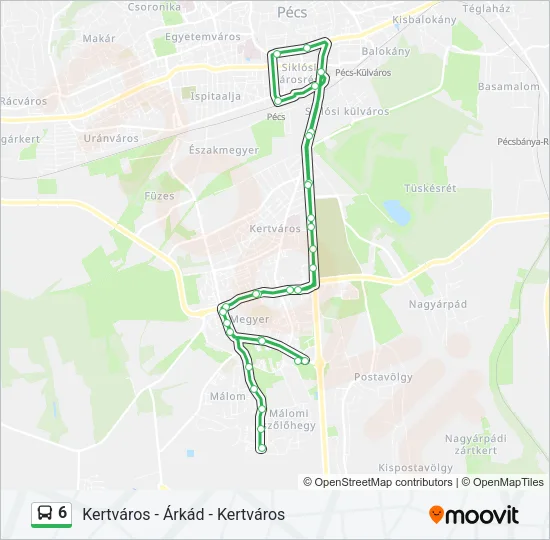 6 Bus Line Map